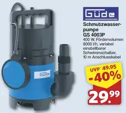 Famila Nord West Güde Schmutzwasserpumpe GS 4003P Angebot