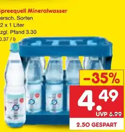 Netto Marken-Discount Spreequell Mineralwasser Angebot