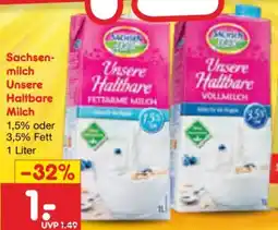 Netto Marken-Discount Sachsenmilch Unsere Haltbare Milch Angebot