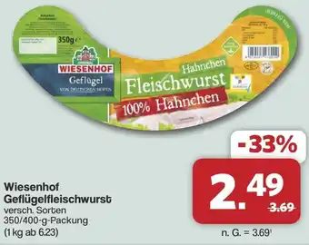 Famila Nord West Wiesenhof Geflügelfleischwurst Angebot