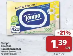 Famila Nord West Tempo Feuchte Toilettentücher Angebot