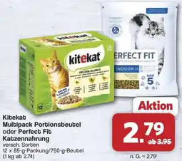 Famila Nord West Kitekat Multipack Portionsbeutel oder Perfect Fit Katzennahrung Angebot