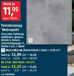 Bauhaus Feinsteinzeug 'Metropolis' Angebot