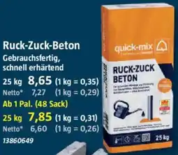 Bauhaus quick-mix Ruck-Zuck-Beton Angebot