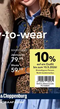 Peek & Cloppenburg Hamburg MARIE LUND Jeansjacke Angebot