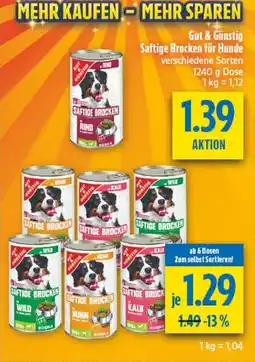 diska Gut & Günstig Saftige Brocken für Hunde Angebot