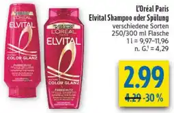 diska L'Oréal Paris Elvital Shampoo oder Spülung Angebot
