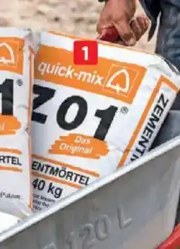 Bauhaus quick-mix Zement-Mörtel 'Z 01' Angebot