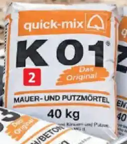 Bauhaus quick-mix Mauer- und Putzmörtel 'K 01' Angebot