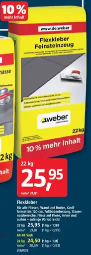Bauhaus Weber Flexkleber Feinsteinzeug Angebot