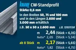 Bauhaus KNAUF CW-Standprofil Angebot