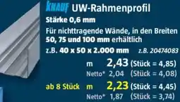 Bauhaus KNAUF UW-Rahmenprofil Angebot