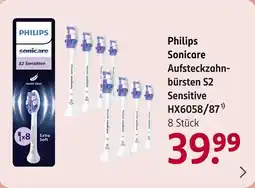 Rossmann Philips Sonicare Aufsteckzahnbürsten S2 Sensitive HX6058/87 Angebot