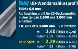 Bauhaus KNAUF UD-Wandanschlussprofil Angebot