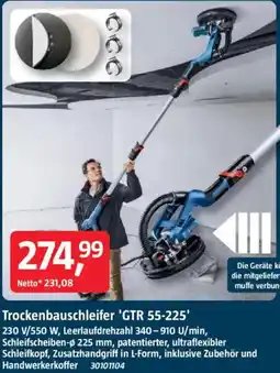 Bauhaus Bosch Trockenbauschleifer 'GTR 55-225' Angebot