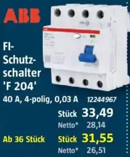 Bauhaus ABB FI Schutzschalter F 204 Angebot