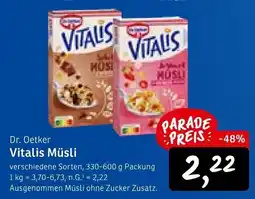 KONSUM Dr. Oetker Vitalis Müsli Angebot