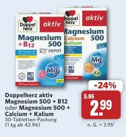 Combi Doppelherz magnesium 500 + b12 Angebot
