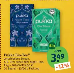 tegut Pukka bio-tee drei minze Angebot