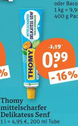 tegut Thomy mittelscharfer delikatess senf Angebot