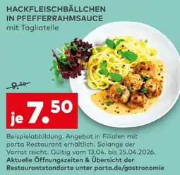 porta Hackfleischbällchen in pfefferrahmsauce mit tagliatelle Angebot