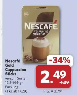 Combi Nescafé gold cappuccino sticks Angebot