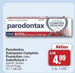 Combi Parodontax zahnpasta complete protection oder zahnfleisch + Angebot