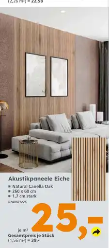 Globus Baumarkt Akustikpaneele eiche Angebot