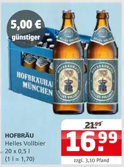Getränke Quelle Hofbräu helles vollbier Angebot
