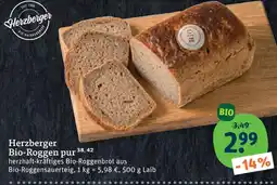 tegut Herzberger bio-roggen pur Angebot
