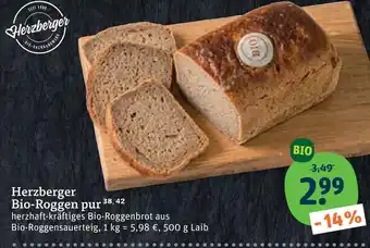 tegut Herzberger bio-roggen pur Angebot