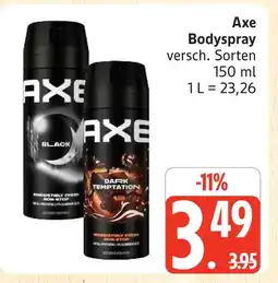 Marktkauf Axe bodyspray black Angebot