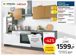 ROLLER Express küchen küchenzeile mit elektrogeräten Angebot