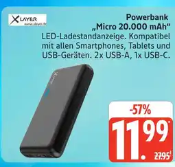 Marktkauf Xlayer powerbank micro 20.000 mah Angebot