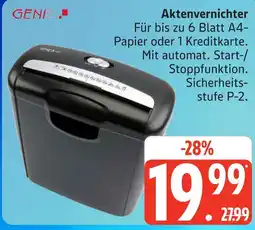 Marktkauf Genie aktenvernichter Angebot