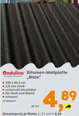Globus Baumarkt Onduline bitumen-wellplatte base Angebot