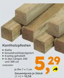 Globus Baumarkt Kantholzpfosten Angebot