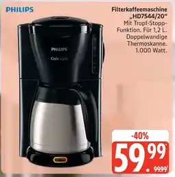 Marktkauf Philips filterkaffeemaschine hd7544/20 Angebot