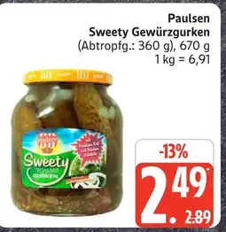 Marktkauf Paulsen sweety gewürzgurken Angebot