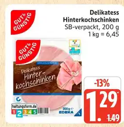 Marktkauf Gut & günstig delikatess hinterkochschinken Angebot
