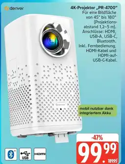 Marktkauf Denver 4k-projektor pr-4700 Angebot