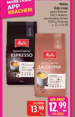 Marktkauf Melitta bella crema espresso Angebot