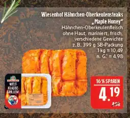 Marktkauf Wiesenhof hähnchen-oberkeulensteaks maple honey Angebot