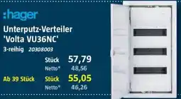 Bauhaus hager Unterputz-Verteiler 'Volta VU36NC' Angebot