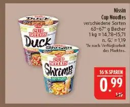 Marktkauf Nissin cup noodles duck Angebot
