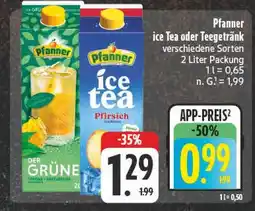 Edeka Pfanner ice tea der grüne Angebot