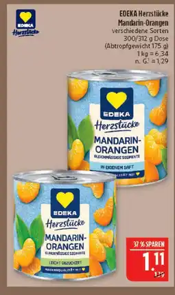 Marktkauf Edeka herzstücke mandarinen-orangen in eigenem saft Angebot