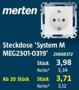 Bauhaus Merten Steckdose System M Angebot