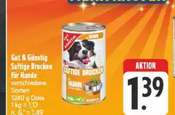 Edeka Gut & günstig saftige brocken für hunde Angebot