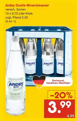 Netto Marken-Discount Ardey quelle mineralwasser Angebot